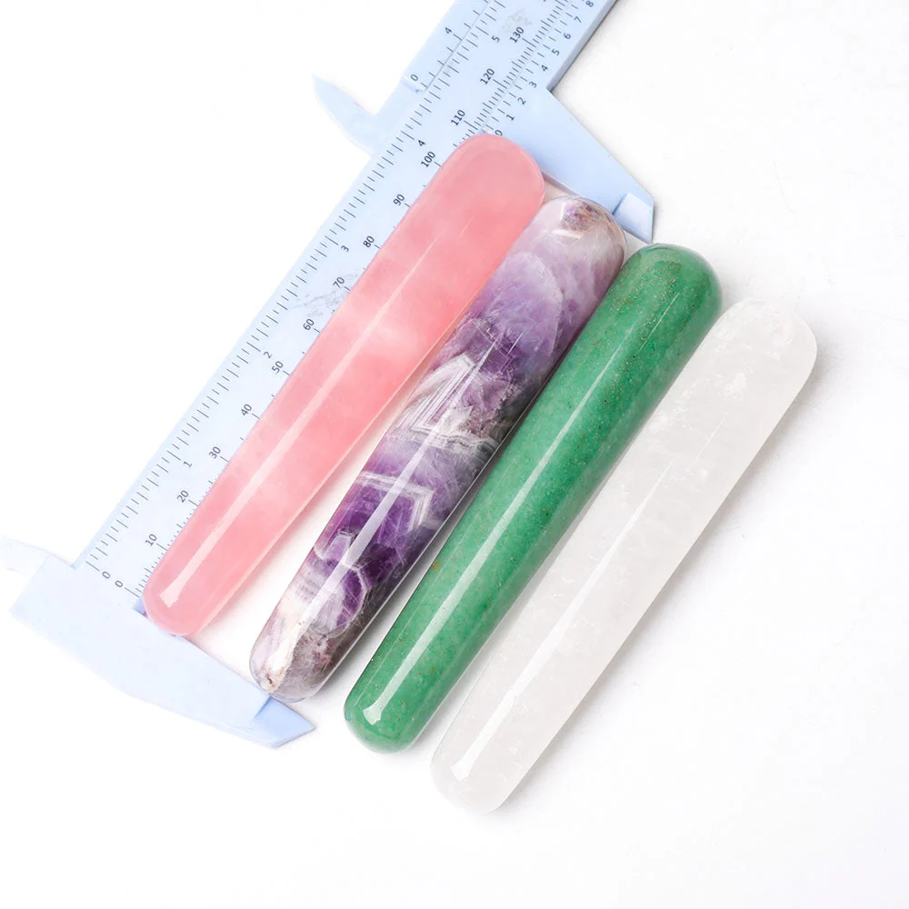 4pcs Natural Crystal Message Wand Set | 4 Inch Healing Wands - Image 6