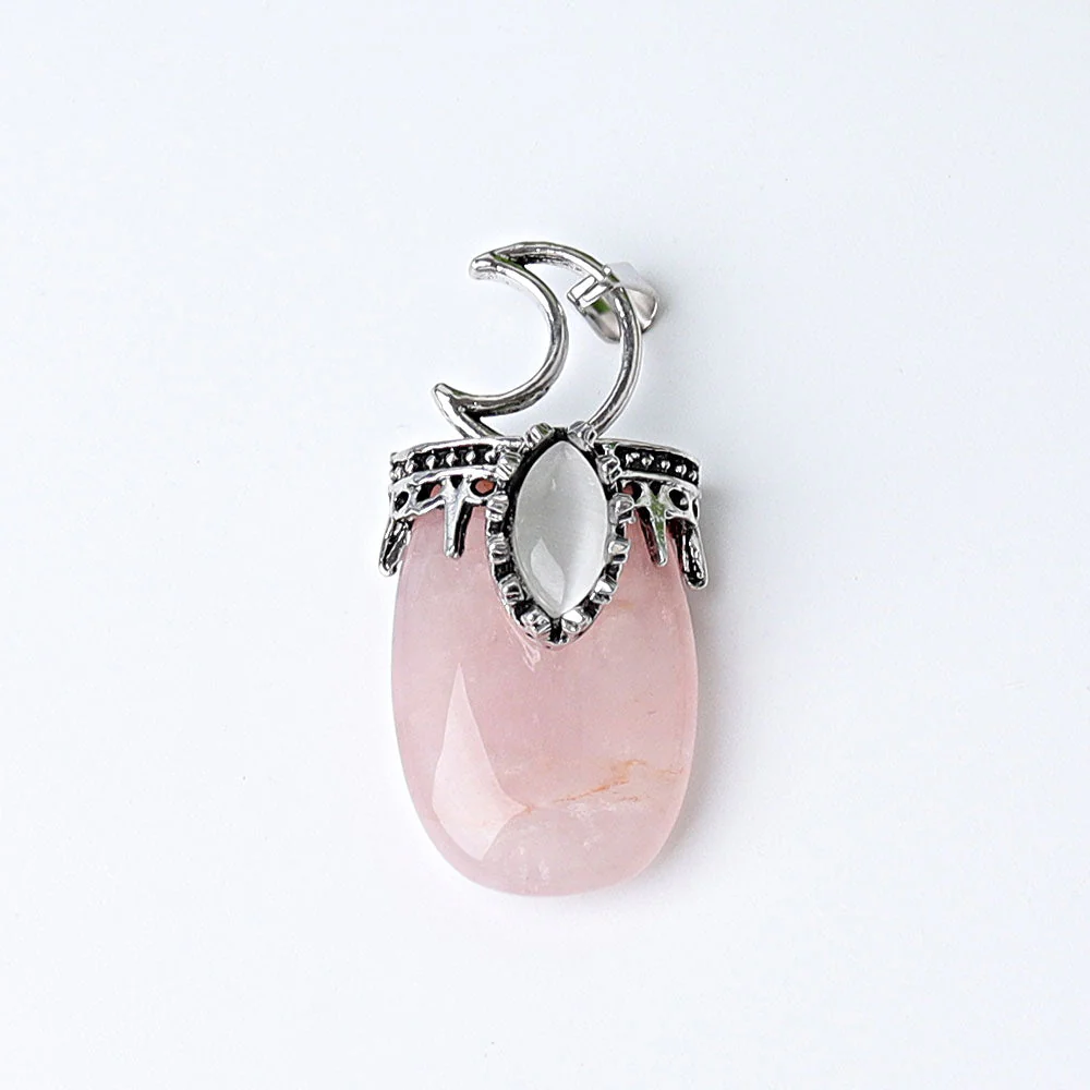1.8 Inch Crystal Pendant with Moon Symbol | Spiritual Necklace - Image 8