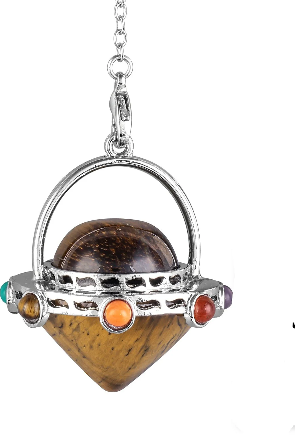 Mystical Tiger's Eye and Amethyst Crystal Pendulum - Image 9