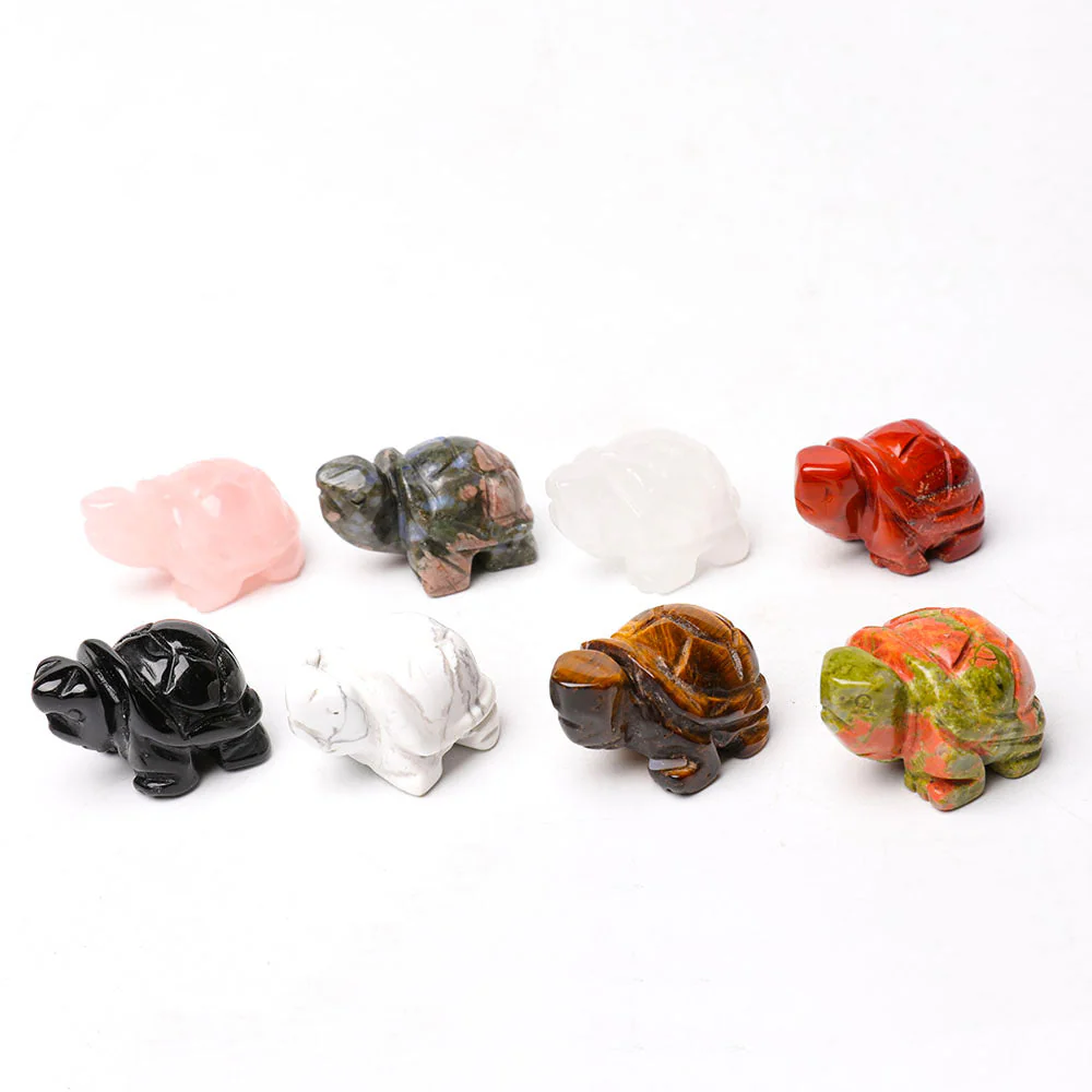 1.5 inch Crystal Turtle Figurine Spiritual Healing Carving