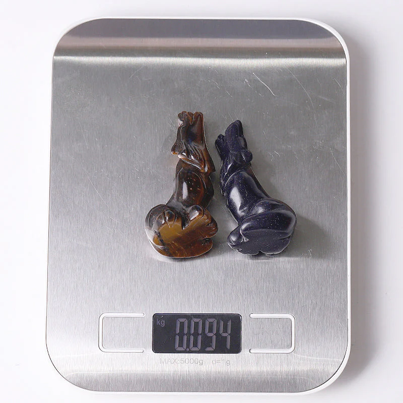 2.5 inch Crystal Wolf Carvings Hand-Carved Gemstone Figurines - Image 21