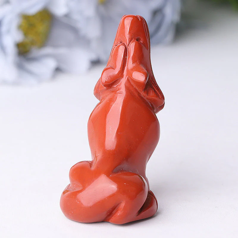 2.5 inch Crystal Wolf Carvings Hand-Carved Gemstone Figurines - Image 4