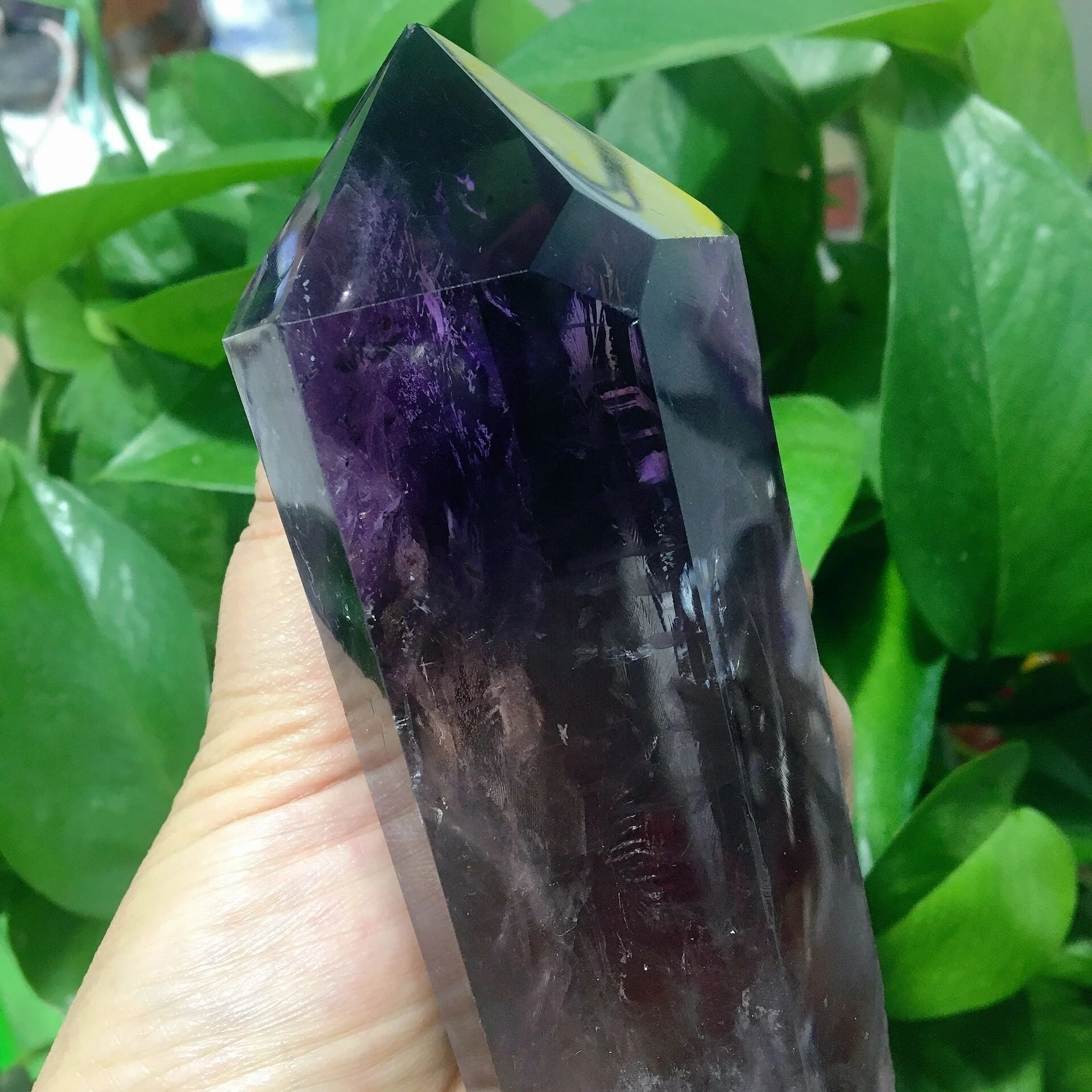 Dark Purple Amethyst Point Half Polished 5.3 Inches Healing - Image 4