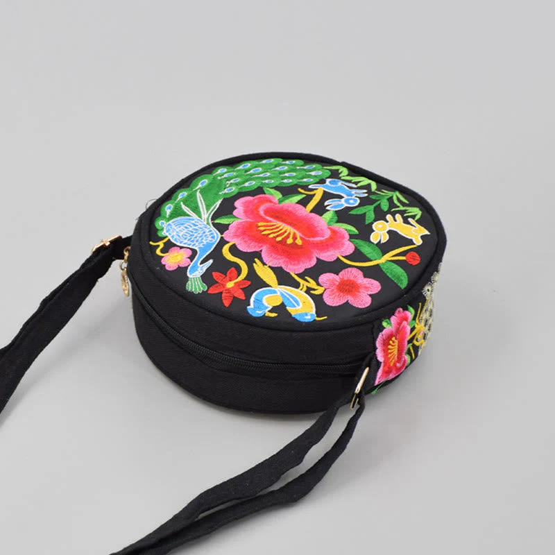 Double-Sided Flower Embroidery Canvas Crossbody Bag | Spiritual Accessory - Image 11