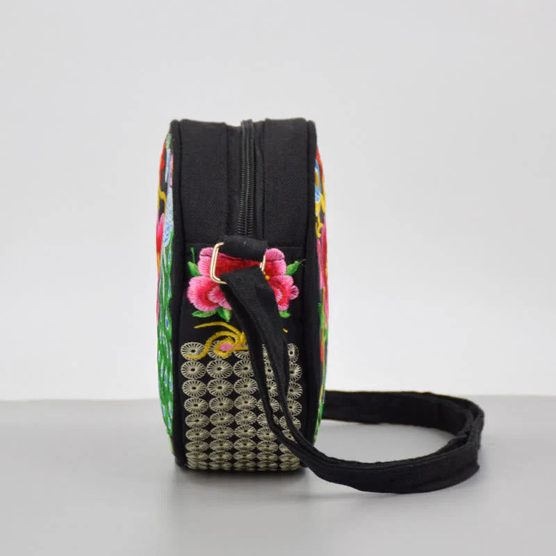 Double-Sided Flower Embroidery Canvas Crossbody Bag | Spiritual Accessory - Image 12