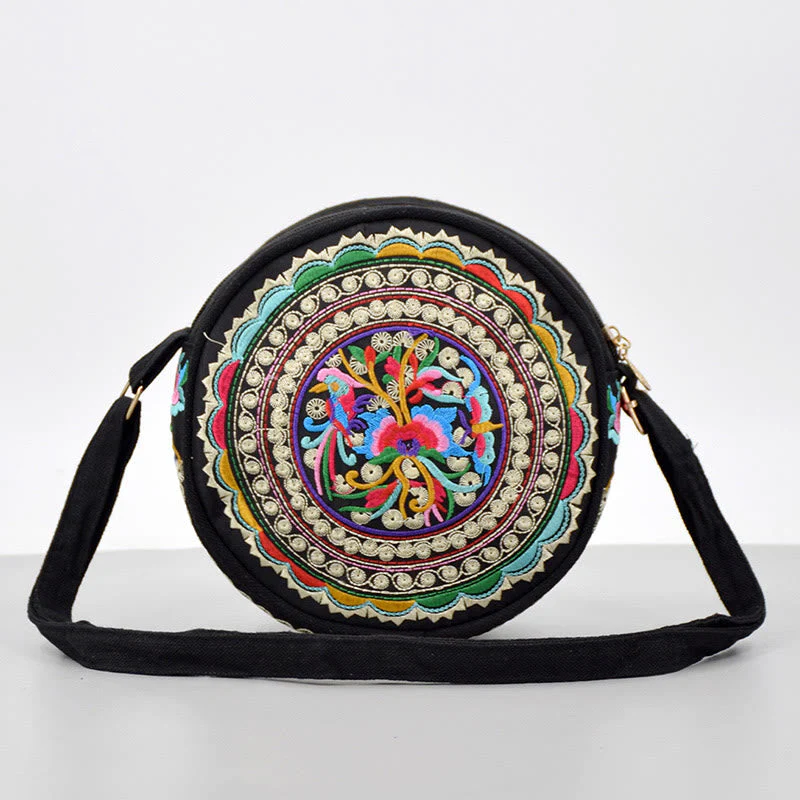 Double-Sided Flower Embroidery Canvas Crossbody Bag | Spiritual Accessory - Image 16