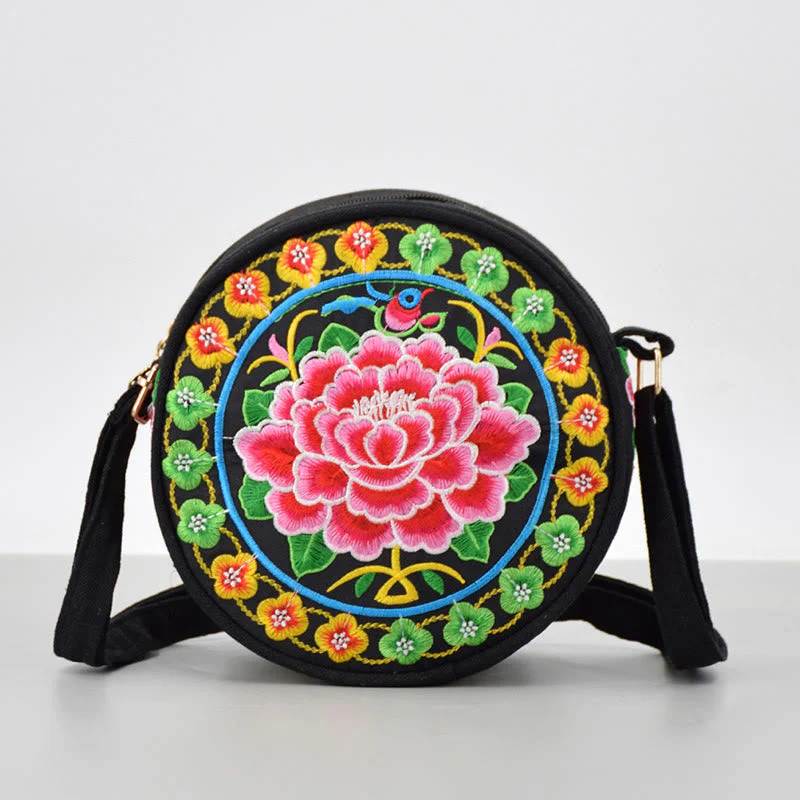 Double-Sided Flower Embroidery Canvas Crossbody Bag | Spiritual Accessory - Image 17