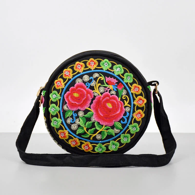 Double-Sided Flower Embroidery Canvas Crossbody Bag | Spiritual Accessory - Image 18