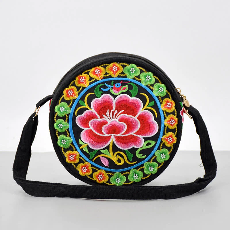 Double-Sided Flower Embroidery Canvas Crossbody Bag | Spiritual Accessory - Image 19