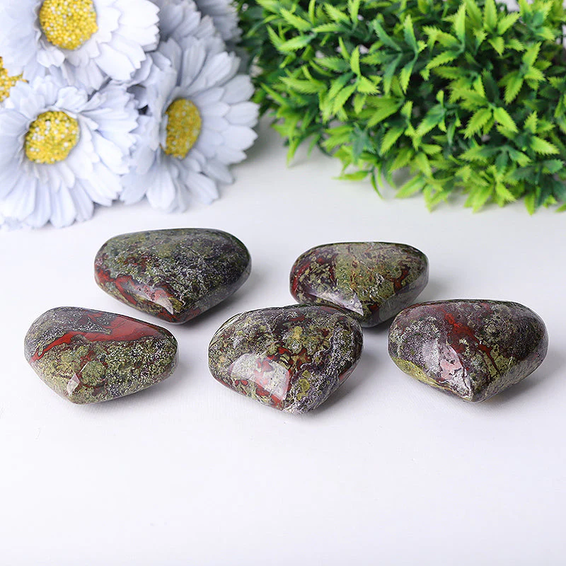 2-2.5 in Dragon Blood Stone Heart Crystal for Healing - Image 4