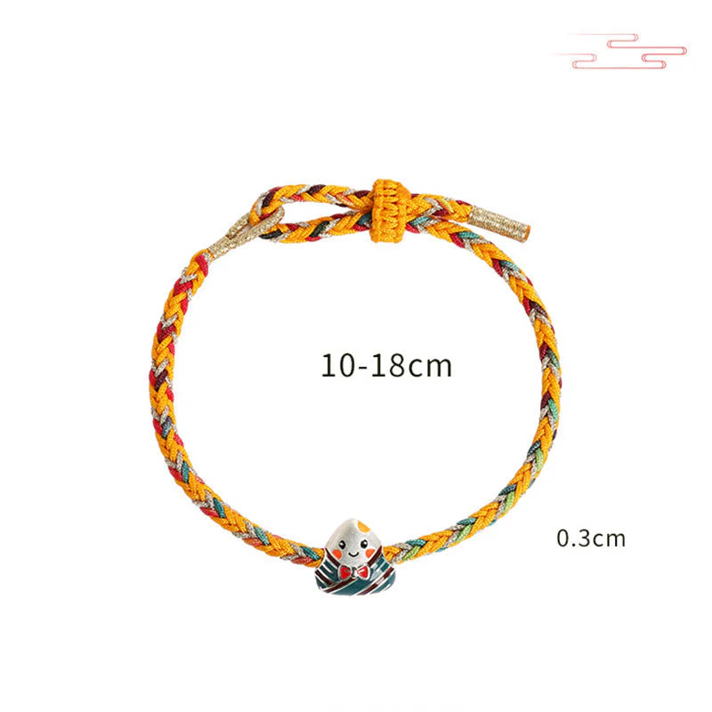 925 Sterling Silver Dragon Boat Festival Bracelet With Colorful Rope - Image 13