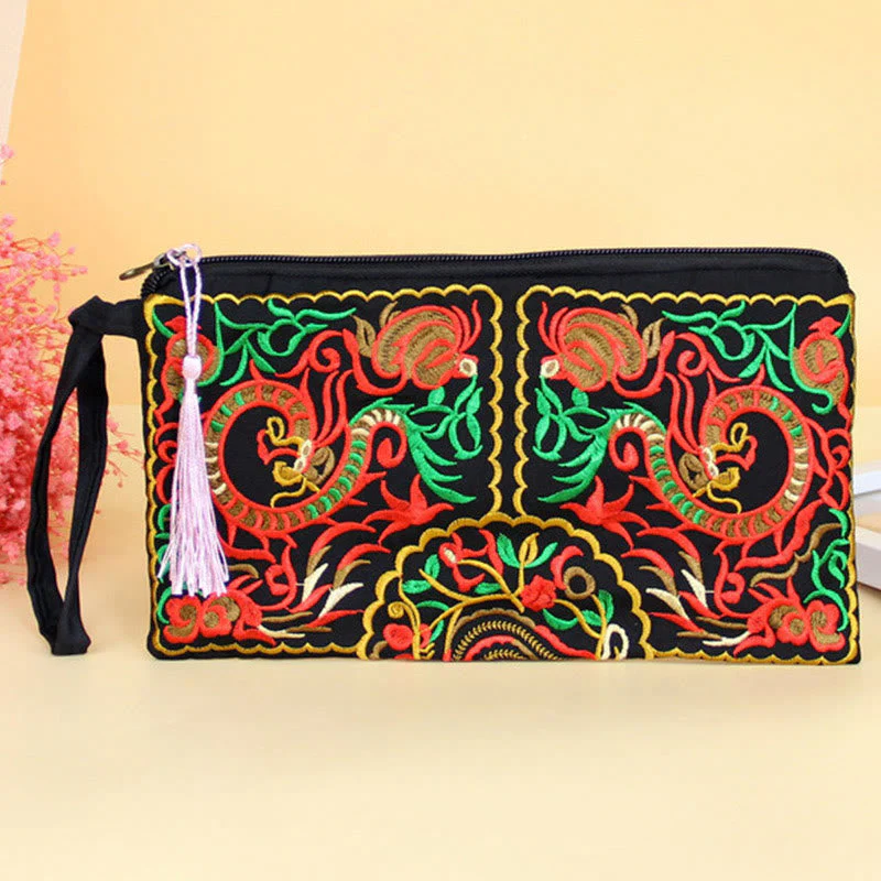 Dragon Butterfly Spiritual Cosmos Flower Wallet 14x25cm - Image 3