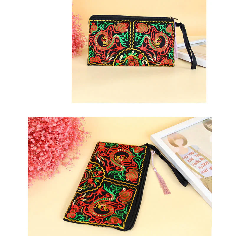 Dragon Butterfly Spiritual Cosmos Flower Wallet 14x25cm - Image 8