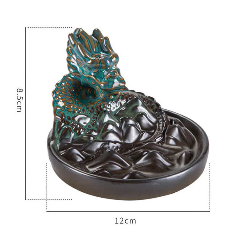 Dragon Ceramic Backflow Smoke Incense Burner Decor - Image 11