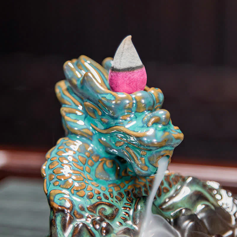Dragon Ceramic Backflow Smoke Incense Burner Decor - Image 8
