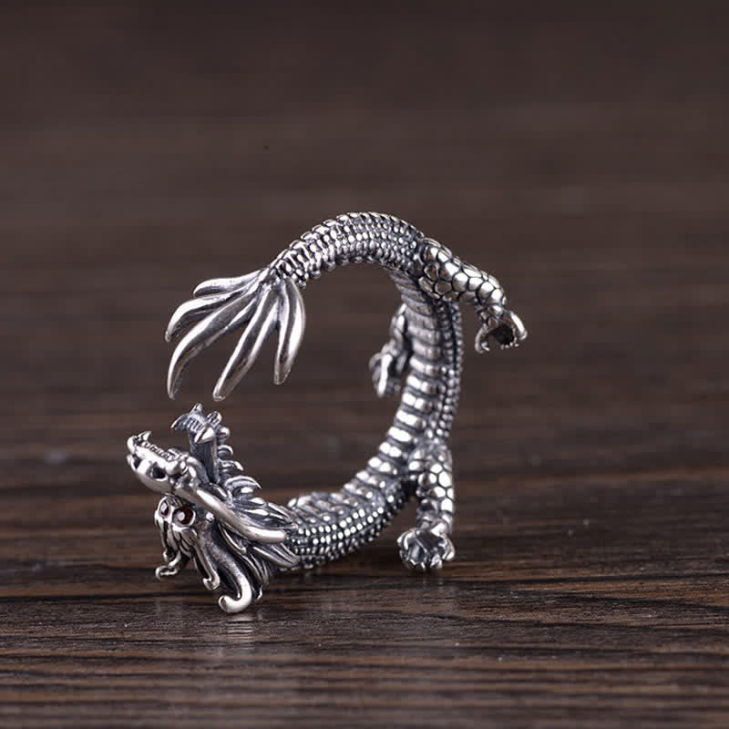 Dragon Ring in 925 Sterling Silver for Luck & Success - Image 9