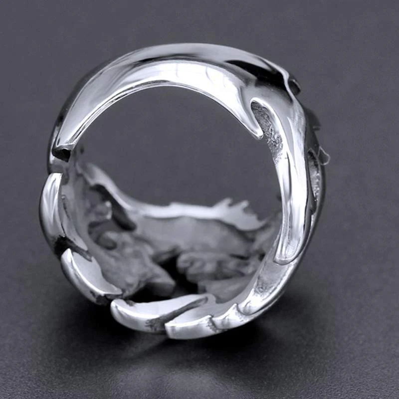 Unisex Dragon Pattern Protection Strength Adjustable Ring - Image 19