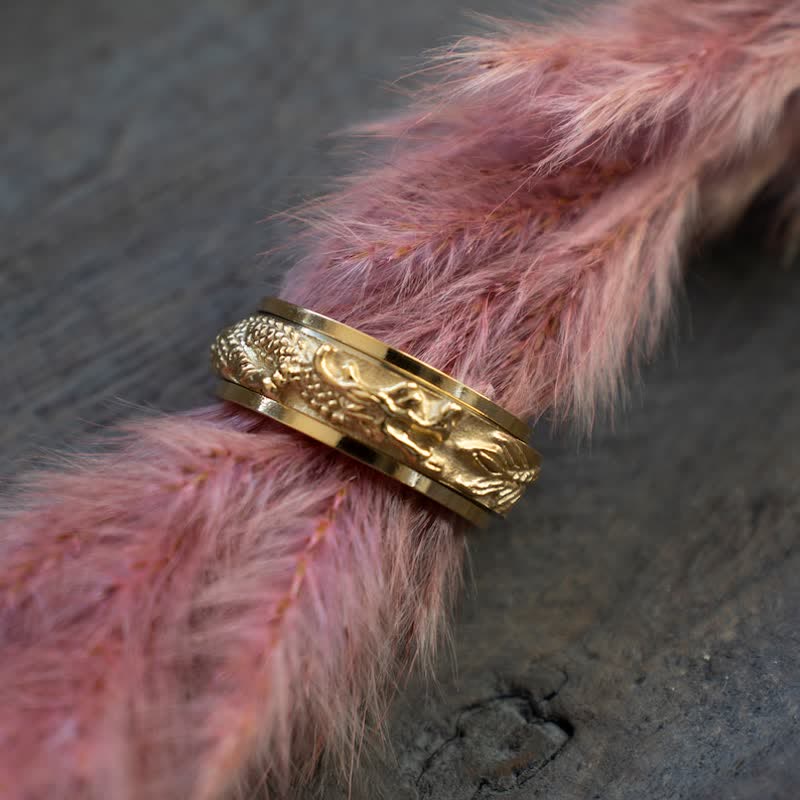 8mm Dragon Titanium Steel Stimulation Ring Unisex - Image 10
