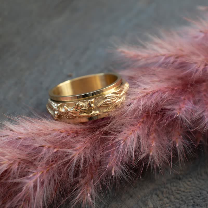 8mm Dragon Titanium Steel Stimulation Ring Unisex - Image 11