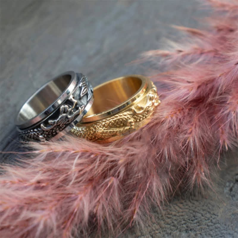 8mm Dragon Titanium Steel Stimulation Ring Unisex - Image 12