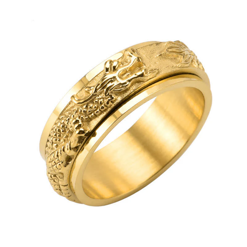 8mm Dragon Titanium Steel Stimulation Ring Unisex - Image 13