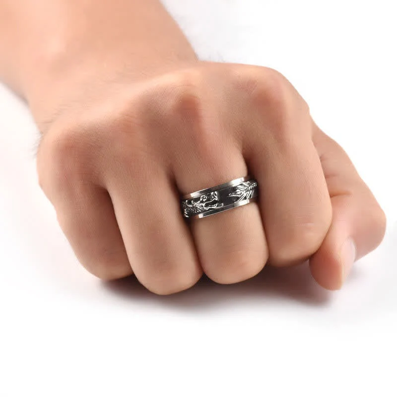 8mm Dragon Titanium Steel Stimulation Ring Unisex - Image 18