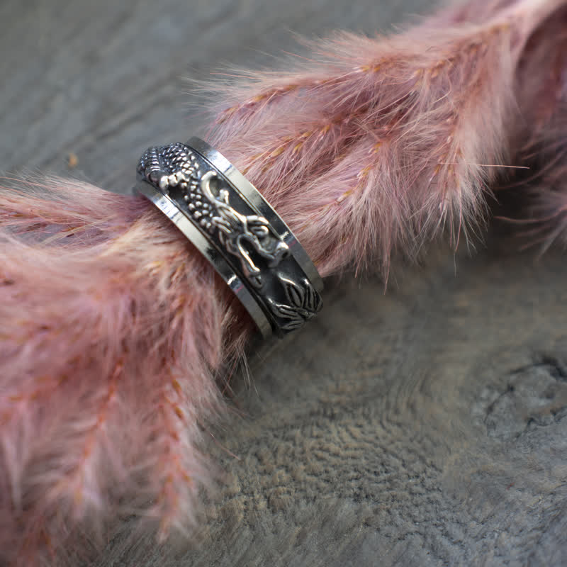 8mm Dragon Titanium Steel Stimulation Ring Unisex - Image 19