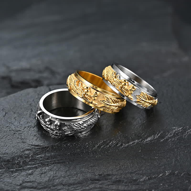 8mm Dragon Titanium Steel Stimulation Ring Unisex - Image 2