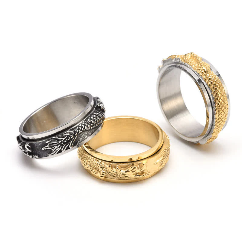8mm Dragon Titanium Steel Stimulation Ring Unisex - Image 20