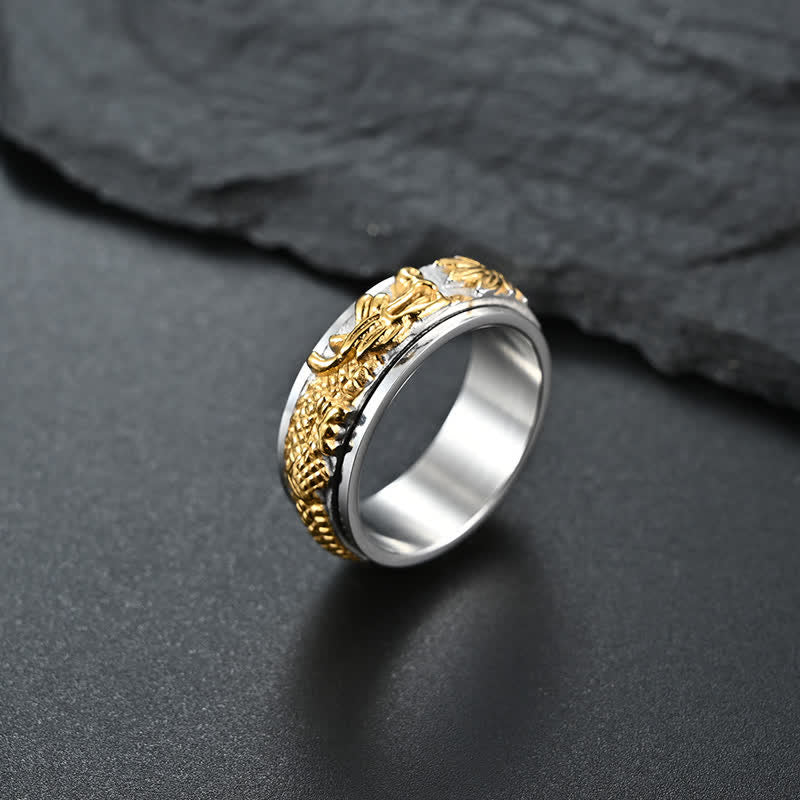 8mm Dragon Titanium Steel Stimulation Ring Unisex - Image 3