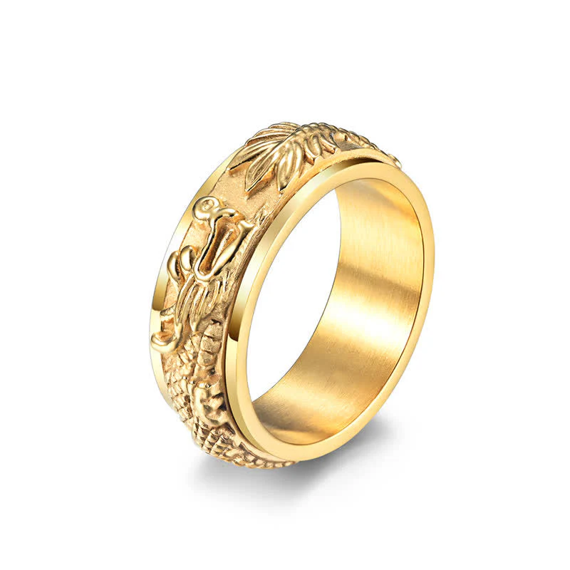 8mm Dragon Titanium Steel Stimulation Ring Unisex - Image 6