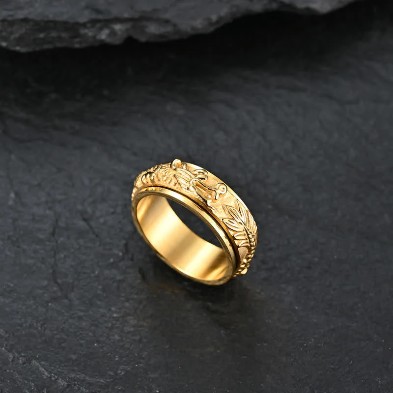 8mm Dragon Titanium Steel Stimulation Ring Unisex - Image 7