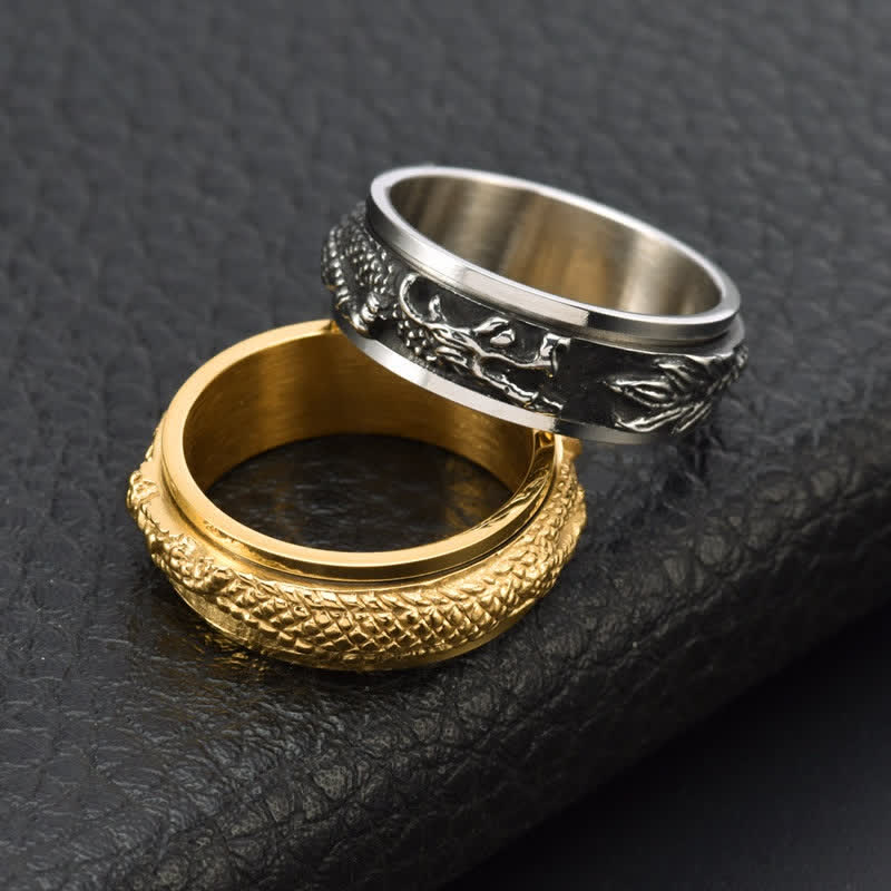 8mm Dragon Titanium Steel Stimulation Ring Unisex - Image 8