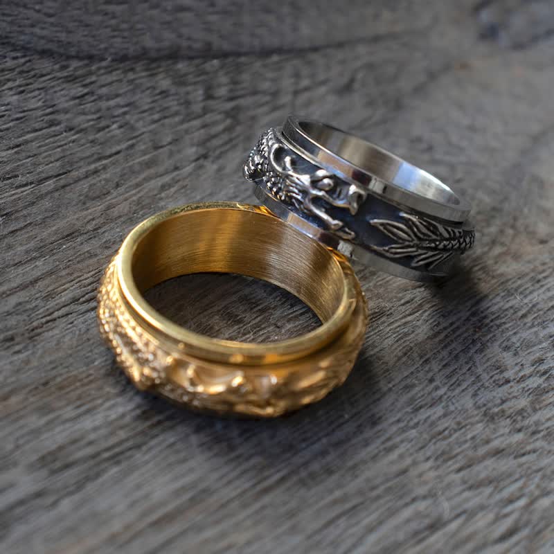 8mm Dragon Titanium Steel Stimulation Ring Unisex - Image 9