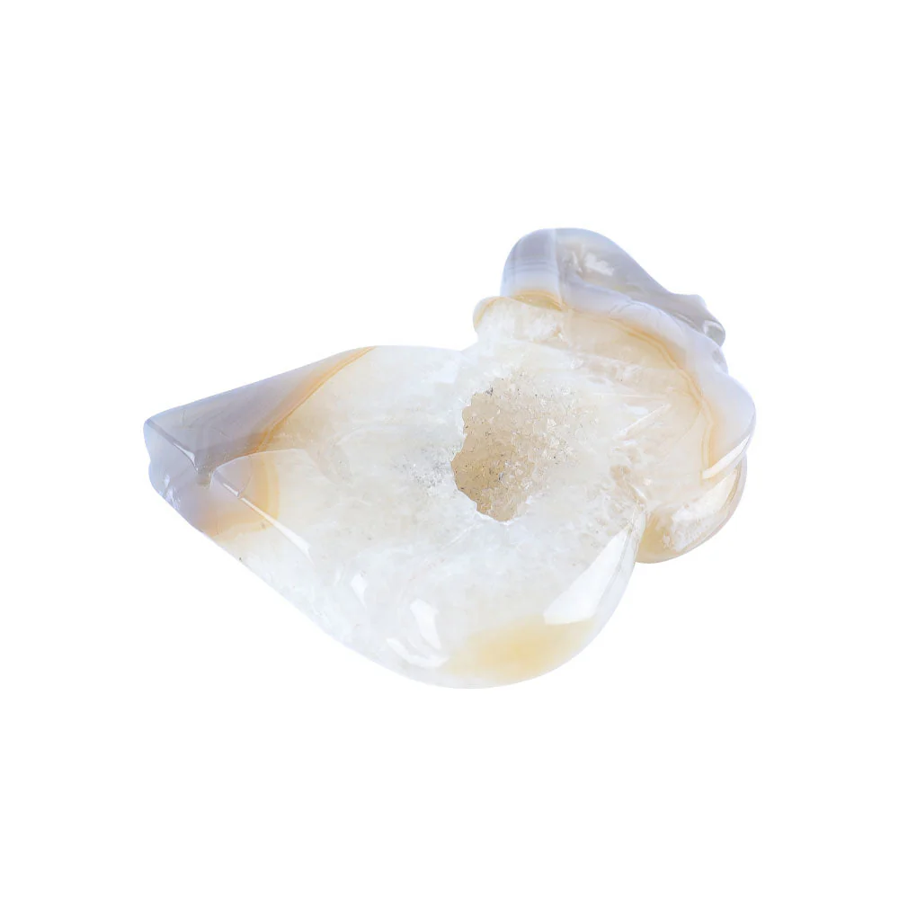 Druzy Agate Elephant Crystal Carving 2.85 Inches - Image 2