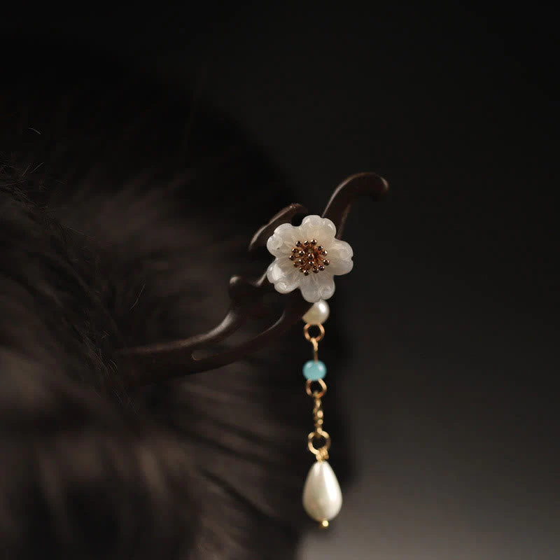 Ebony Flower Butterfly Blessing Hairpin | Chinese Hairpin - Image 7