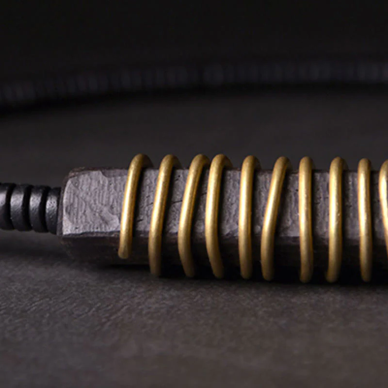 18mm Ebony Wood Brass Ball Bracelet for Balance and Calm - Image 13