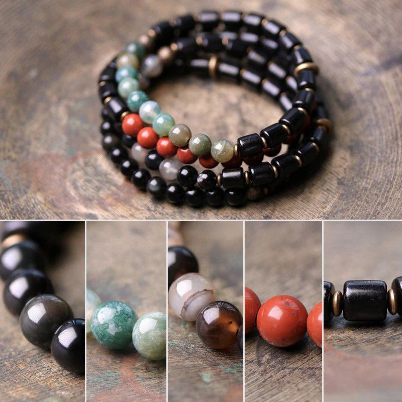 Ebony Wood Spiritual Couple Bracelet for Balance & Peace - Image 11