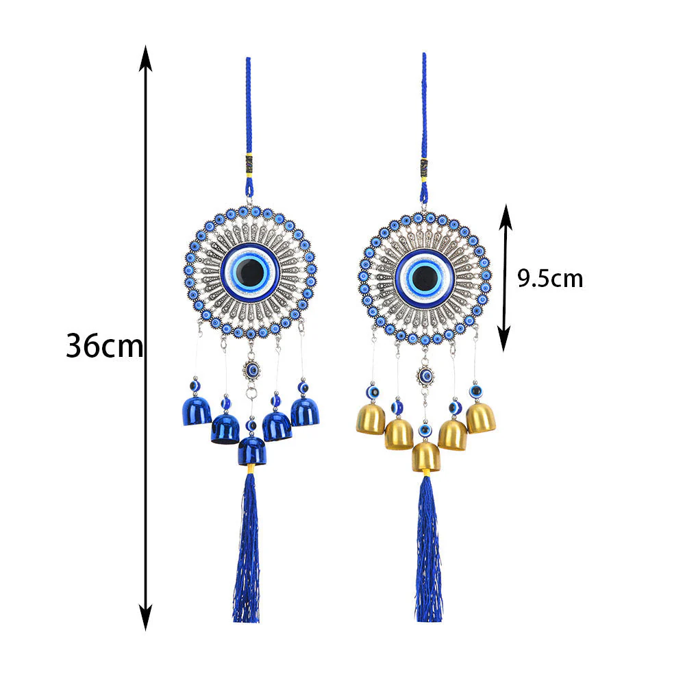 36-38cm Evil Eye Hanging Ornament with Bells for Protection - Image 5