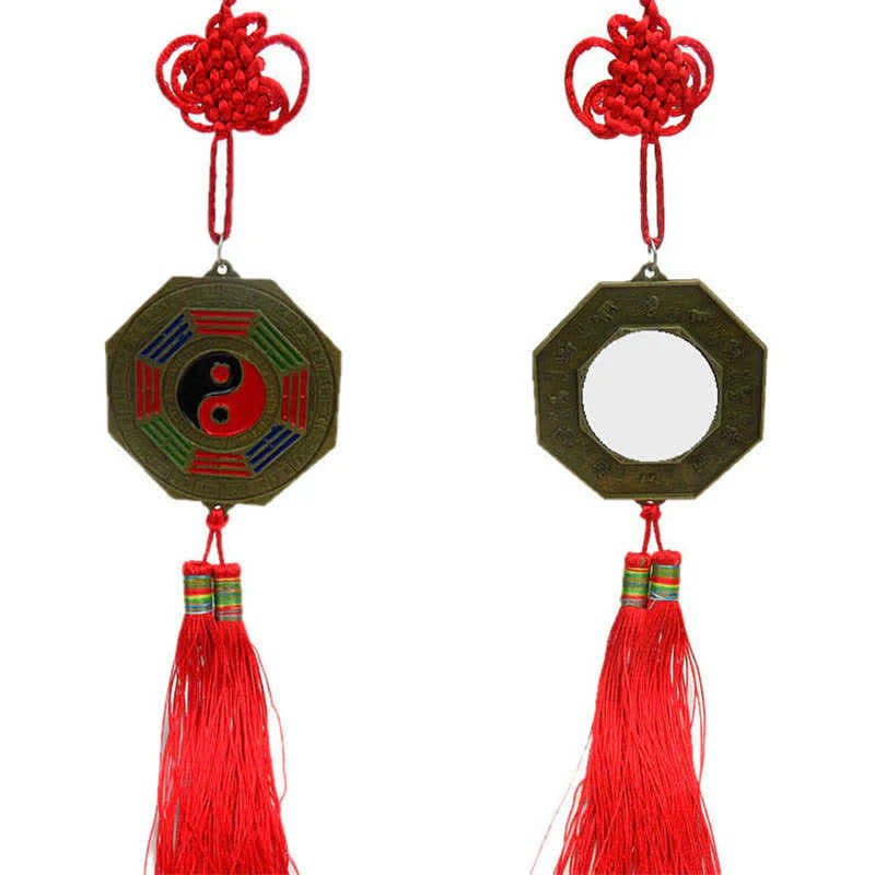 Feng Shui Bagua Map Mirror 10cm Chinese Knot Energy Balance - Image 14