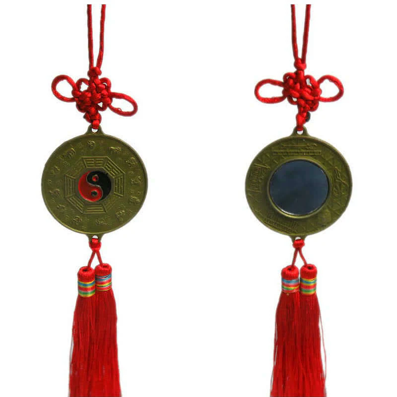 Feng Shui Bagua Map Mirror 10cm Chinese Knot Energy Balance - Image 3