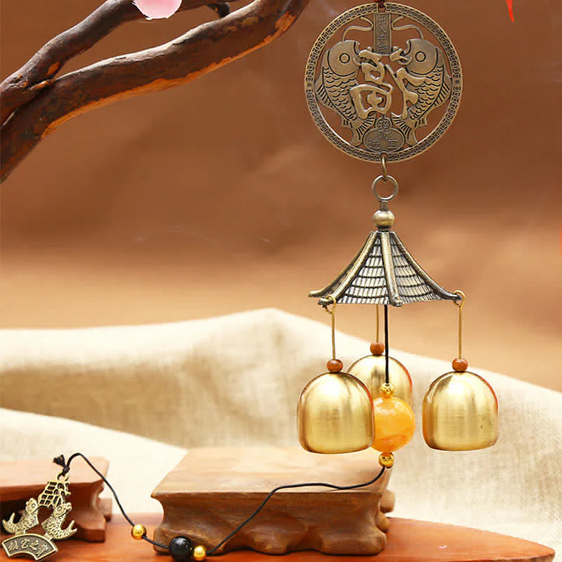 Feng Shui Copper Wind Chime Bell for Luck & Harmony - Image 2