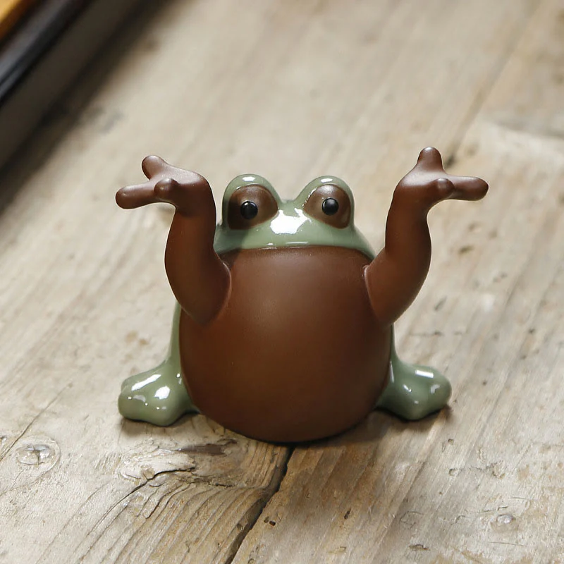Cute Feng Shui Animal Figurine | Ceramic Lucky Frog Decor - Image 3