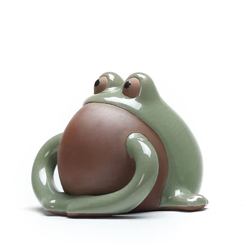 Cute Feng Shui Animal Figurine | Ceramic Lucky Frog Decor - Image 9