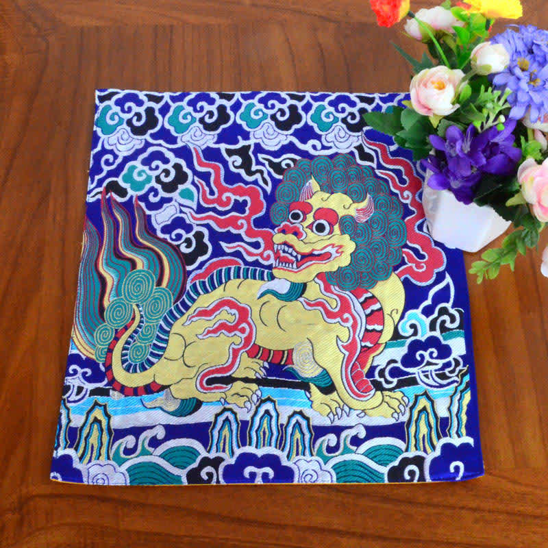 Meditation Prayer Altar Mat with Fengshui Kirin Symbol - Image 17