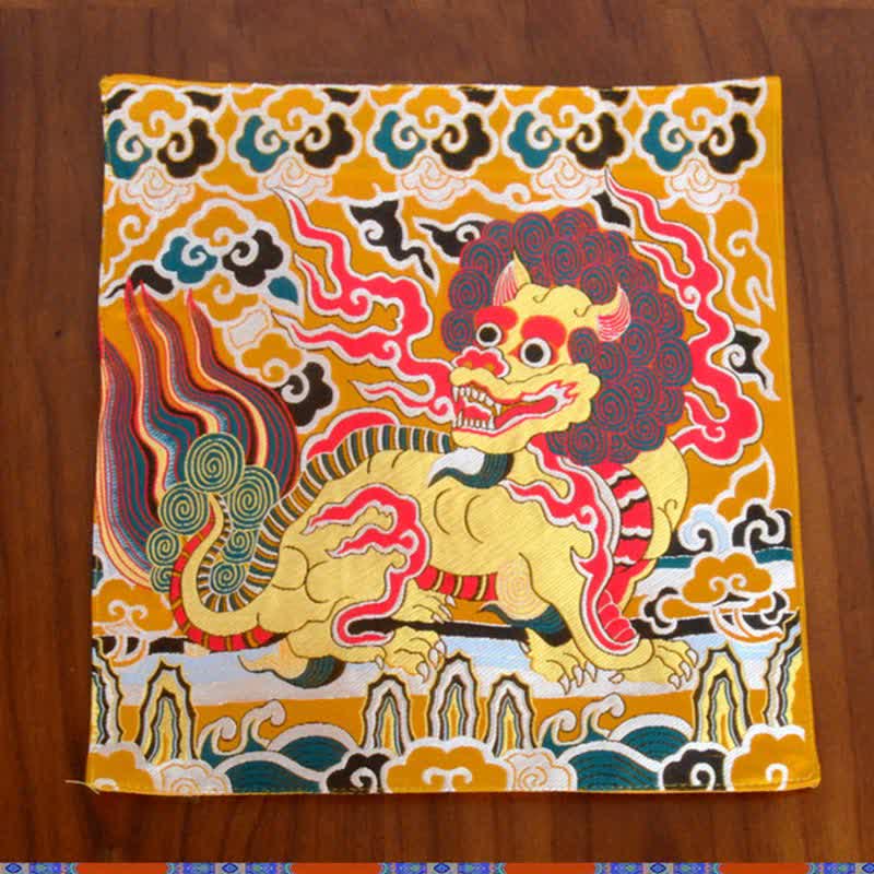 Meditation Prayer Altar Mat with Fengshui Kirin Symbol - Image 2