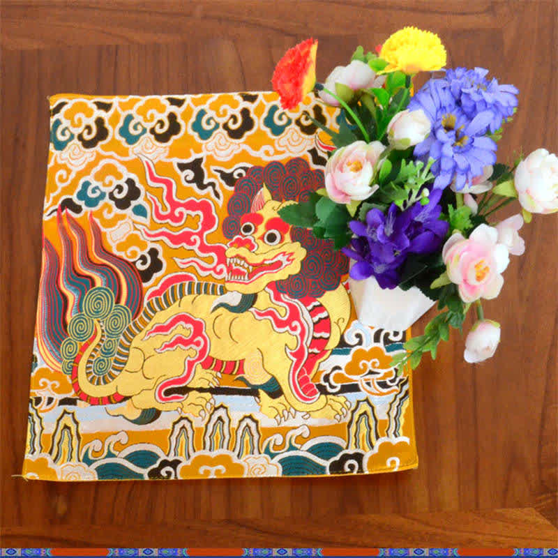 Meditation Prayer Altar Mat with Fengshui Kirin Symbol - Image 3