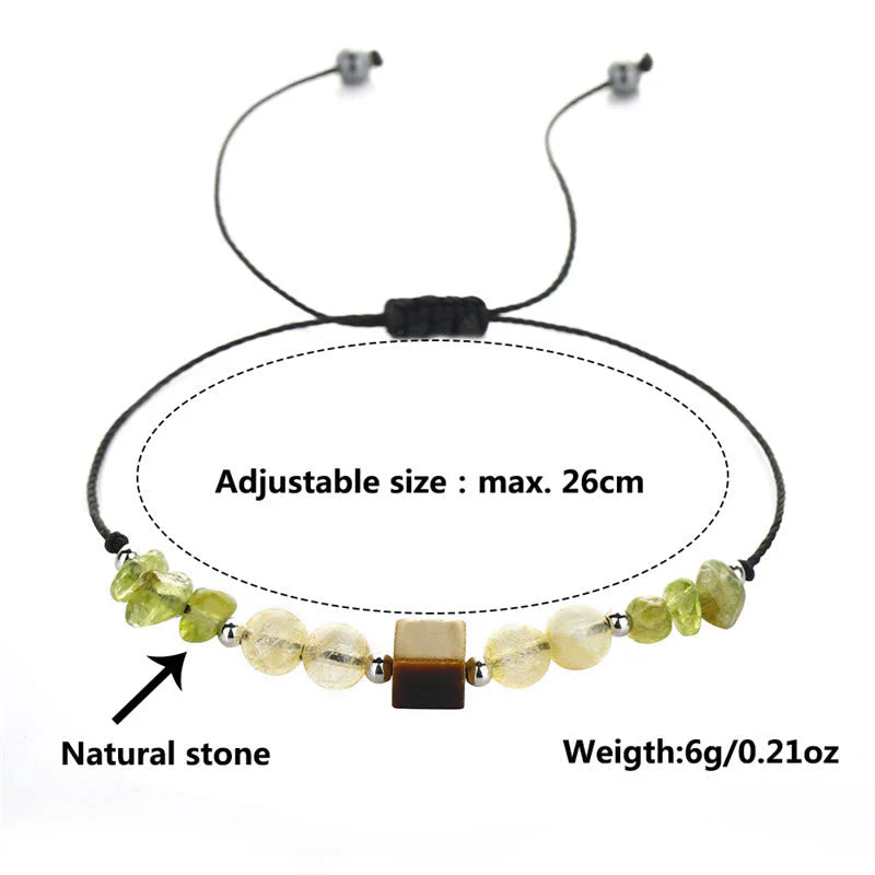 Find Your Joy Peridot Citrine Tiger Eye Rope Bracelet - Image 11