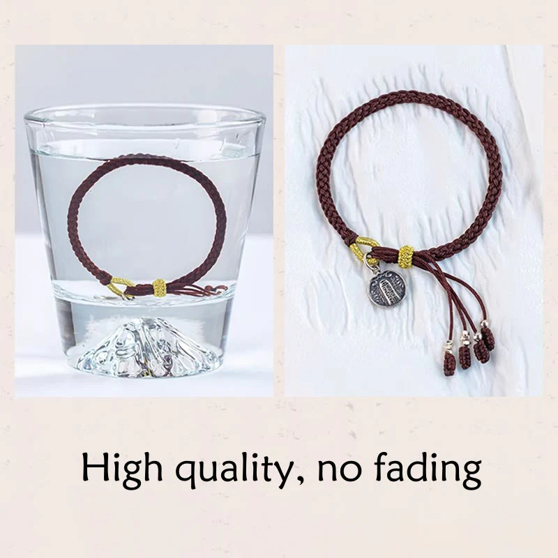 Five Directions Gods of Wealth 925 Silver Red String Bracelet - Image 3