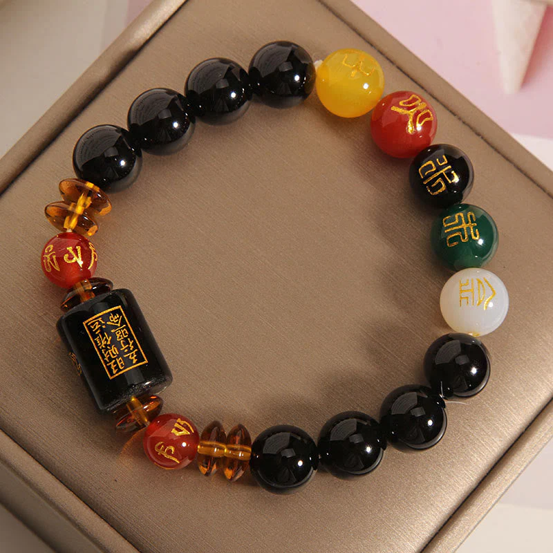 Five Elements Black Onyx Agate Bracelet for Wisdom & Wealth - Image 11